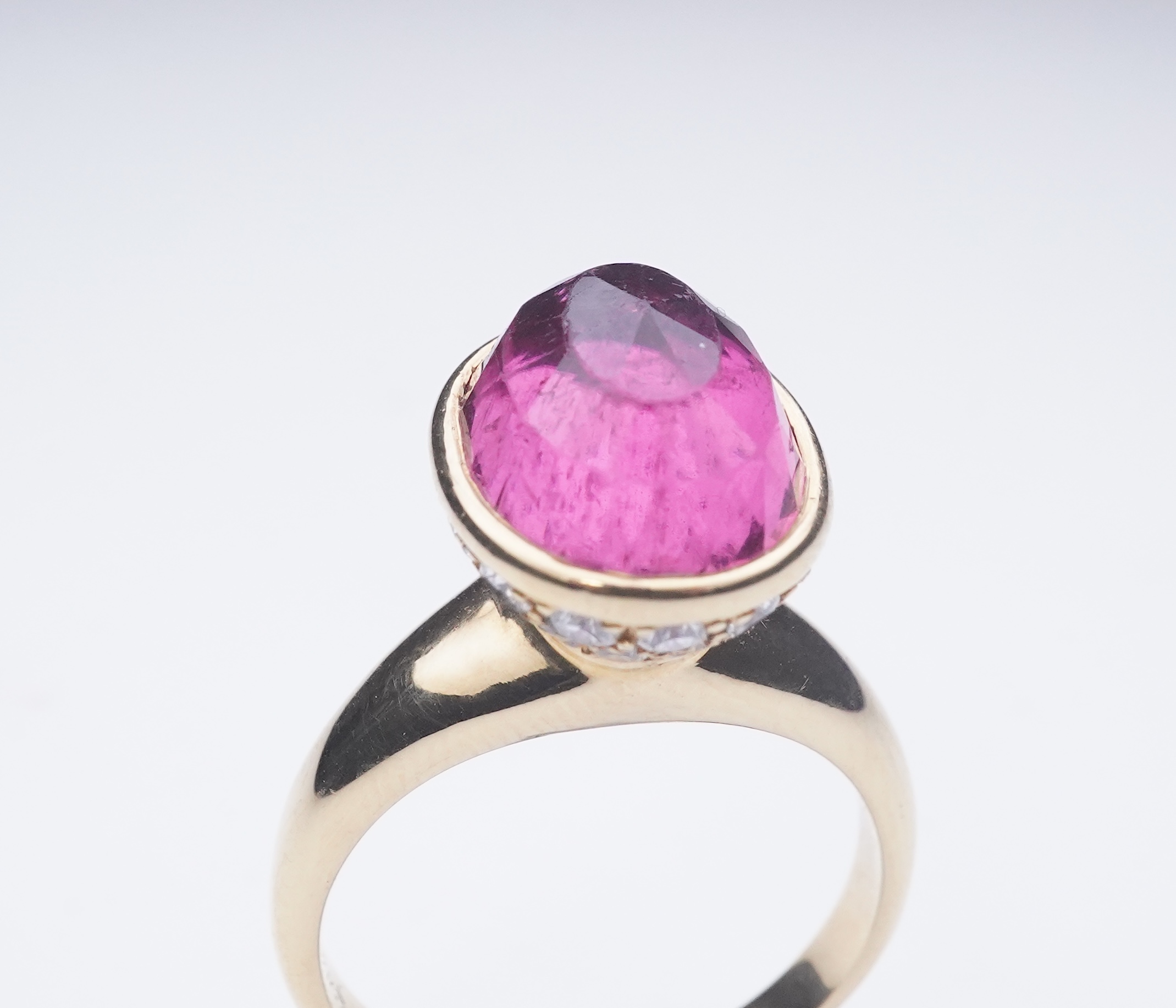 Asprey, a pink tourmaline and diamond ring